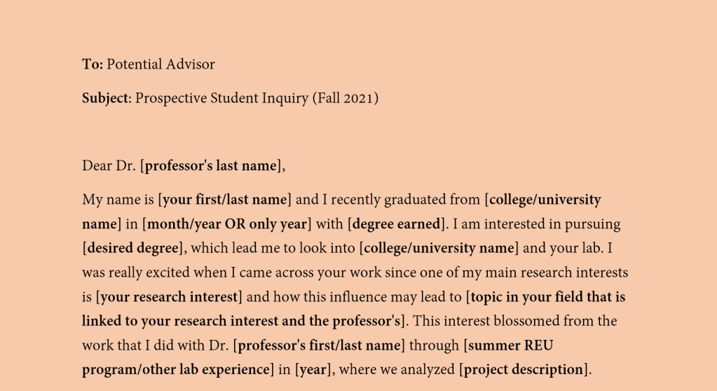 phd supervisor email template